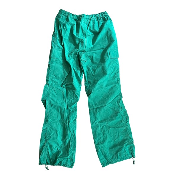 Love Tree Kelly Green Cargo Pants Small Parachute Festival Grunge Rave Summer - Picture 4 of 7
